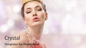  Presentation with heart - Slide deck enhanced with queen hearts - beautiful woman with red heart background and a coral colored foreground