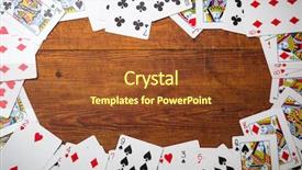  Presentation with border - Slides having queen hearts - deck of cards used background and a tawny brown colored foreground