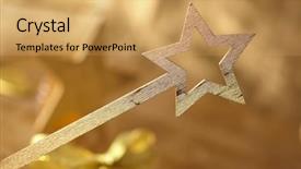  Presentation with magic wand - Slide deck enhanced with queen hearts - magic wand background and a yellow colored foreground