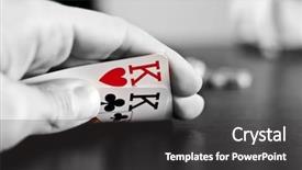  Presentation with king - Theme consisting of queen hearts - pair of king background and a dark gray colored foreground