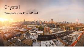  Presentation with japanese new year above view - PPT layouts enhanced with queens-new-york-usa-view background and a lemonade colored foreground