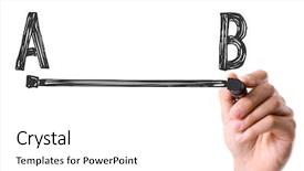  Presentation with hand drawn brush stroke design - Presentation design featuring quest - hand drawing a line background and a white colored foreground