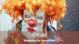  Presentation with ruby red - Presentation design featuring quest - humeral portrait of mannequin dressed background and a tawny brown colored foreground