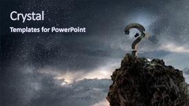  Presentation with doubts - Cool new PPT theme with quest - no more questions and doubts backdrop and a wine colored foreground