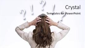  Presentation with classy - Slide deck featuring question and exclamation mark background and a sky blue colored foreground