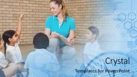  Presentation with physical education - Presentation design with question answer interactive - digital composite of physical education background and a light blue colored foreground