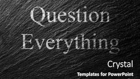  Presentation with everything - Theme enhanced with question-everything-chalk-text background and a black colored foreground