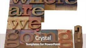  Presentation with question - Audience pleasing presentation theme consisting of question in vintage wooden letterpress backdrop and a tawny brown colored foreground