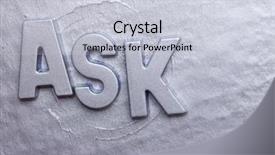  Presentation with work the word in your life - PPT theme consisting of question mark clip art - word ask background and a lemonade colored foreground