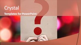  Presentation with quiz - Theme with question mark symbol card background and a coral colored foreground