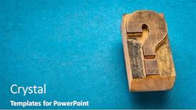  Presentation with uncertainty - Beautiful presentation theme featuring question-mark-vintage-letterpress-printing backdrop and a teal colored foreground