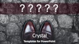  Presentation with swot analysis question mark word - PPT theme with question marks message on asphalt background and a dark gray colored foreground