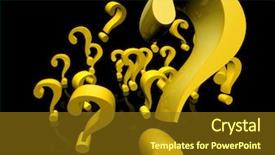  Presentation with question marks - Slide set enhanced with question-marks-sign-flying background and a tawny brown colored foreground