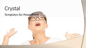  Presentation with facial - PPT theme enhanced with question people - picture of woman with facial background and a white colored foreground