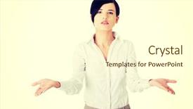  Presentation with beautiful scenery of kuala lumpur - Slide deck enhanced with question people - unsure beautiful brunette caucasian businesswoman background and a cream colored foreground