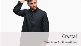  Presentation with christian - Presentation theme consisting of question uncertain with doubt thinking background and a  colored foreground