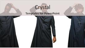  Presentation with christian african american men - Presentation design featuring question uncertain with doubt thinking background and a light gray colored foreground