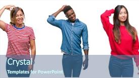  Presentation with chinese-american - Slides enhanced with question uncertain with doubt background and a ocean colored foreground