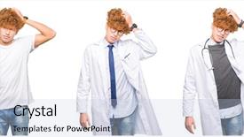  Presentation with collage medical - Amazing PPT theme having question uncertain with doubt backdrop and a light blue colored foreground