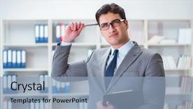  Presentation with young students working in groups - PPT layouts having questionnaire survey employee - young businessman working background and a light blue colored foreground