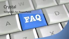  Presentation with free - Slide deck having questions answers free - faq computer key background and a light gray colored foreground