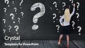  Presentation with questions - Slides with questions group write on black board background and a dark gray colored foreground