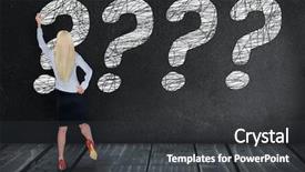  Presentation with questions - Colorful theme enhanced with questions group write on black board backdrop and a dark gray colored foreground