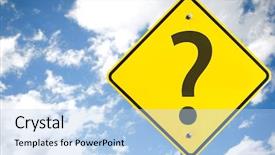  Presentation with quiz - Presentation consisting of questions marks sign with sky background and a light blue colored foreground