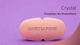 Presentation with pharmaceutical - Slide set having quetiapine-pharmaceutical-medicine-pills-tablet background and a light blue colored foreground