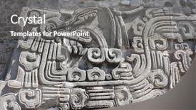  Presentation with feathered - Beautiful slides featuring quetzalcoatl pre-columbian maya backdrop and a gray colored foreground