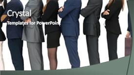  Presentation with business profile - Amazing slides having queue - profile of a business team backdrop and a ocean colored foreground