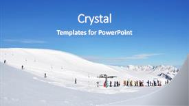  Presentation with queue - Cool new theme with queue at the ski lift backdrop and a teal colored foreground