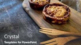  Presentation with bacon - Cool new slide deck with quiche-lorraine-with-smoked-bacon backdrop and a dark gray colored foreground