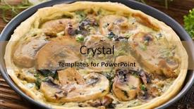  Presentation with spinach - Amazing slide deck having quiche with mushrooms and spinach backdrop and a coral colored foreground