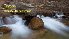  Presentation with mountain water - PPT layouts enhanced with quick-run-of-water-mountain background and a tawny brown colored foreground