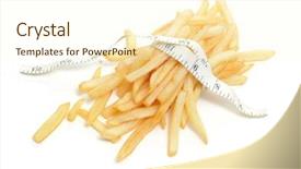  Presentation with french fries - Cool new theme with quick service restaurants - some french fries backdrop and a  colored foreground