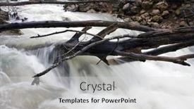  Presentation with mountain stream - Beautiful slides featuring quick-stream-of-mountain-river backdrop and a light gray colored foreground
