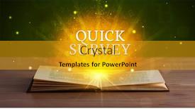  Presentation with survey - PPT theme enhanced with quick-survey-inscription-coming-out background and a gold colored foreground