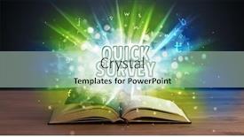  Presentation with survey - Colorful slide deck enhanced with quick-survey-inscription-coming-out backdrop and a soft green colored foreground