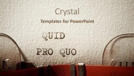  Presentation with writing the text human rights - PPT theme having quid-pro-quo-text-written background and a lemonade colored foreground