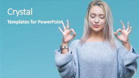  Presentation with yoga and meditation - Presentation featuring quien quiere ser - young blonde woman wearing winter background and a light blue colored foreground