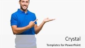  Presentation with over the counter - Audience pleasing PPT layouts consisting of quien quiere ser - young handsome man over isolated backdrop and a white colored foreground