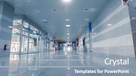  Presentation with sub station - Theme consisting of quiet exit - entrance to subway station background and a light blue colored foreground