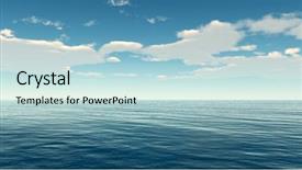  Presentation with peace - Theme featuring quiet peace - beautiful sea and clouds sky background and a lemonade colored foreground