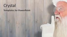  Presentation with santa - Colorful PPT theme enhanced with quiet sign against pale grey backdrop and a  colored foreground