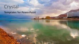  Presentation with salty - Theme enhanced with quiet-windless-winter-day-legendary background and a light blue colored foreground