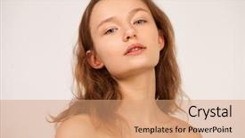  Presentation with close up baby girl knitted - Cool new presentation theme with quinceanera - portrait of a young teen backdrop and a coral colored foreground