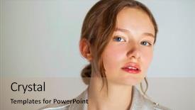  Presentation with teen girl - Beautiful theme featuring quinceanera - portrait of a young teen backdrop and a coral colored foreground