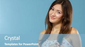  Presentation with teen girl - PPT theme enhanced with quinceanera - portrait of cute morning girl background and a  colored foreground