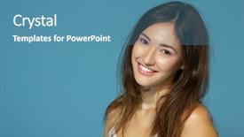  Presentation with swimming beautiful girl swims underwater - Presentation design consisting of quinceanera - portrait of cute morning girl background and a teal colored foreground